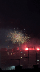 Fireworks display illuminates Podgorica skyline Tuesday evening