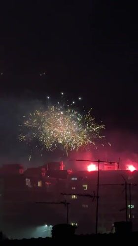 Fireworks display illuminates Podgorica skyline Tuesday evening