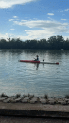 Kayakers train on Plovdiv waterway in organized session