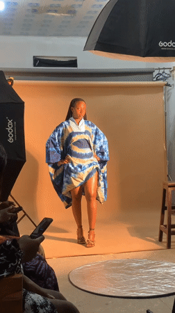 Woman poses for studio photoshoot in Jos, Nigeria
