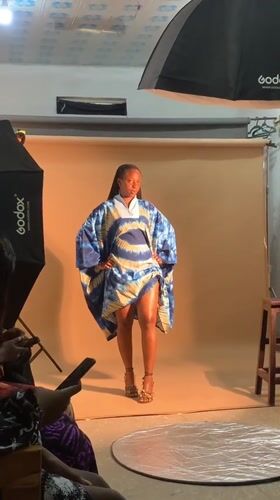 Woman poses for studio photoshoot in Jos, Nigeria