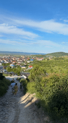 Hillside views document Supsekh village and mysterious dome structure