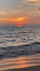Sunset and tropical waters observed in Choeng Thale, Thailand