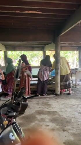 Large-scale communal cooking underway in rural Aceh villages