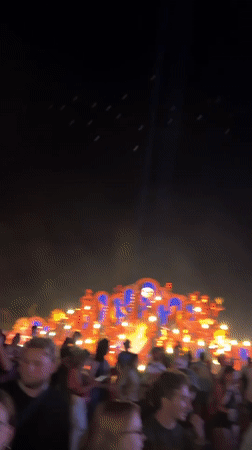 Inside Tomorrowland's iconic festival grounds on a summer night