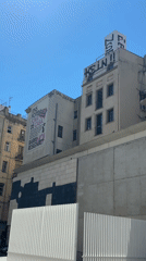 Morning skateboarding scene documented at Barcelona's MACBA museum plaza