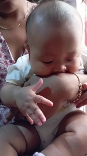Mother and baby moments captured alongside sleeping cat in Indonesia