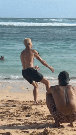 Morning beach activities observed across South Kuta and Ungasan