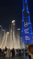 Burj Khalifa Light Show Draws Crowds in Dubai