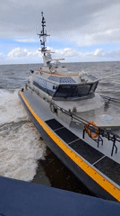 Pilot boat spotted navigating waters off Borkum, Germany