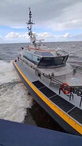 Pilot boat spotted navigating waters off Borkum, Germany