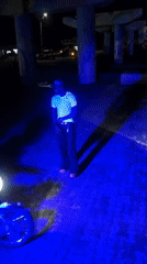 Night shoot under Jos bridge: dancing, posing, gimbal camera rolling