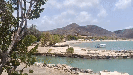 Coastal scenes documented at Pedro González beach, Venezuela