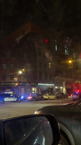Police activity observed on Montreal street early morning
