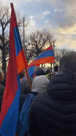 Armenian flag procession observed in Stockholm