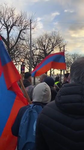 Armenian flag procession observed in Stockholm