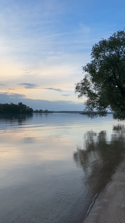 Lakeside visit documented in rural Belarus during evening hours
