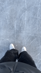 Ice skating session captured at outdoor rink in Ust-Ilimsk