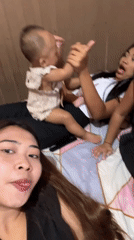 Baby moments at home in Denpasar, captured close up