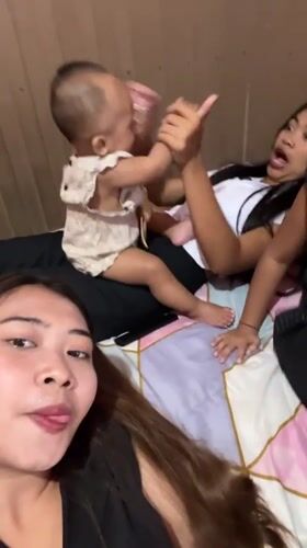 Baby moments at home in Denpasar, captured close up