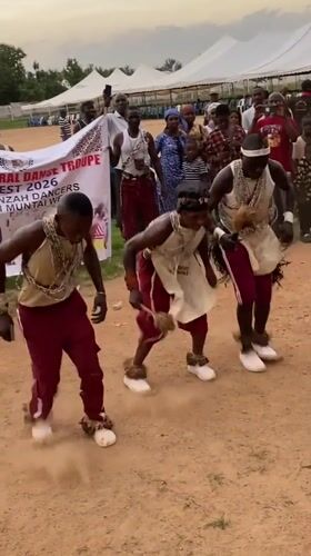 Traditional dancers perform in coordinated outfits across Nigerian communities