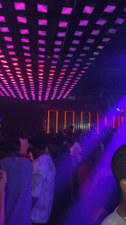 Nightclub scene captured in Kuala Lumpur with colorful lighting