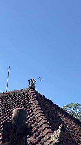 Helicopter spotted flying over Ubud District residential area