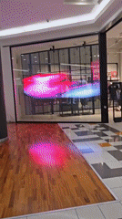Digital displays and retail storefronts observed at Plovdiv mall