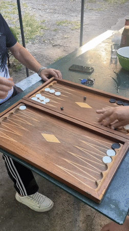 Backgammon and a big catch on a Tbilisi afternoon
