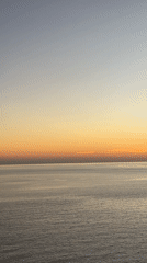 Ocean sunset captured in six sequential observations over two minutes