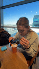 Casual cafe moments captured across Rīga during morning hours