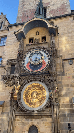 Medieval Prague Astronomical Clock documented by witness