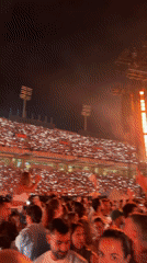 Concert crowd captures performance on phones in Barcelona