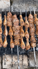 Outdoor grilling and utility lines observed in Gyumri