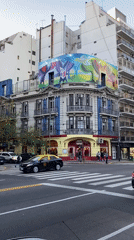 Buenos Aires street scenes documented during evening hours