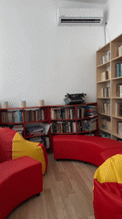 Personal library with extensive book collection documented in Karnobat
