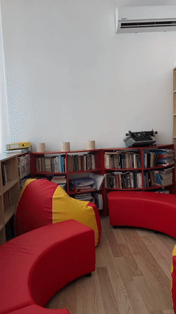 Personal library with extensive book collection documented in Karnobat