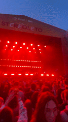 Live concert performance in Saint Petersburg with dramatic stage lighting