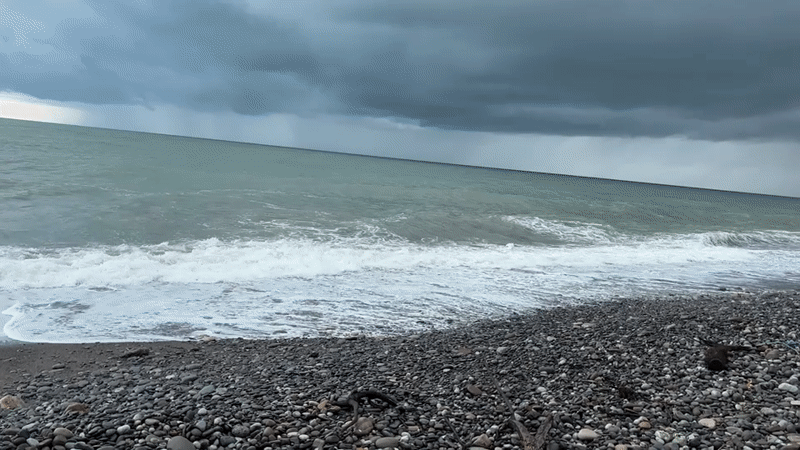 Woman enjoys beach visit and indoor celebration in Sochi