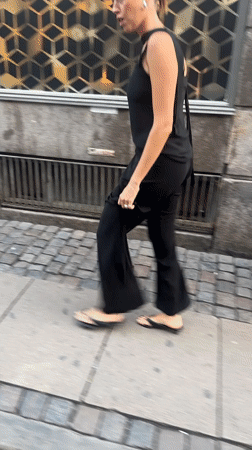 Casual street scene on a Copenhagen evening