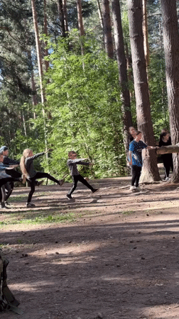 Forest adventure park day in Chaikovsky, Russia