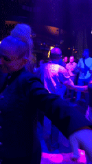 Late night dancing captured at Russian nightclub