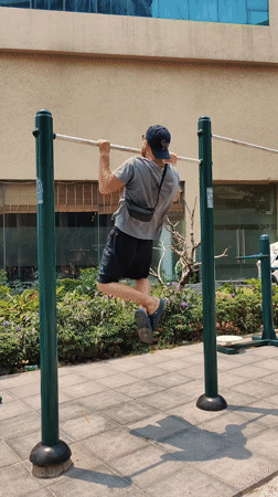Early morning fitness routine observed in Vietnamese outdoor gym
