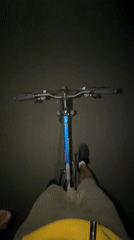 Evening bicycle ride captured in Blagoevgrad, Bulgaria