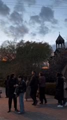Evening street scenes captured in Gyumri, Armenia