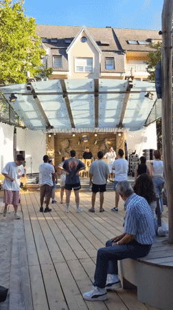 Beach-themed outdoor event with live music in Differdange