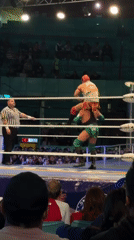 Late-night lucha libre wrestling event draws crowds in Puebla