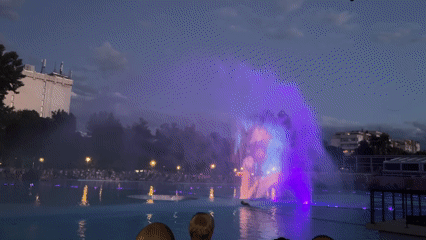 Evening water and light show draws crowds in Plovdiv