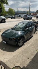 Electric SOLO vehicle with cafe branding spotted in New Westminster