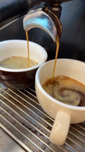 Coffee shop operations documented in Uzhhorod, Ukraine cafe